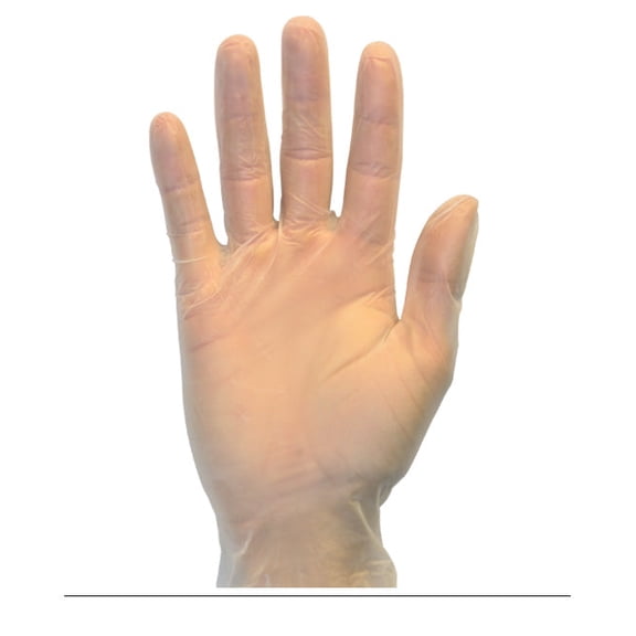 Safety Zone Vinyl Powdered 2.5 Mil Gloves Clear XL