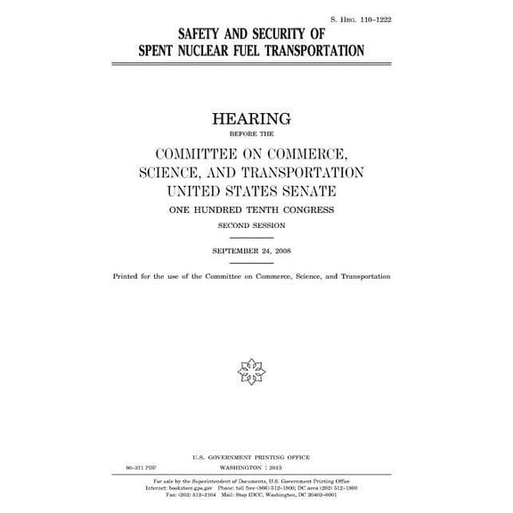 Safety and security of spent nuclear fuel transportation (Paperback)
