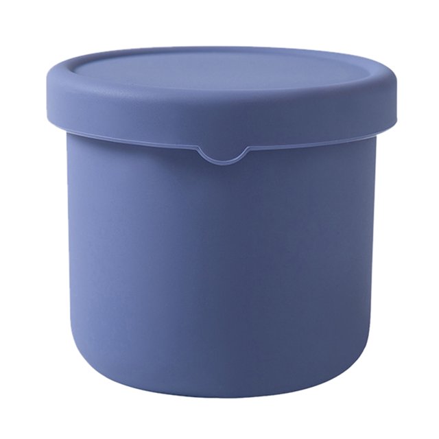 Safety food storage Round Silicone Folding Lunch Box Outdoor Travel