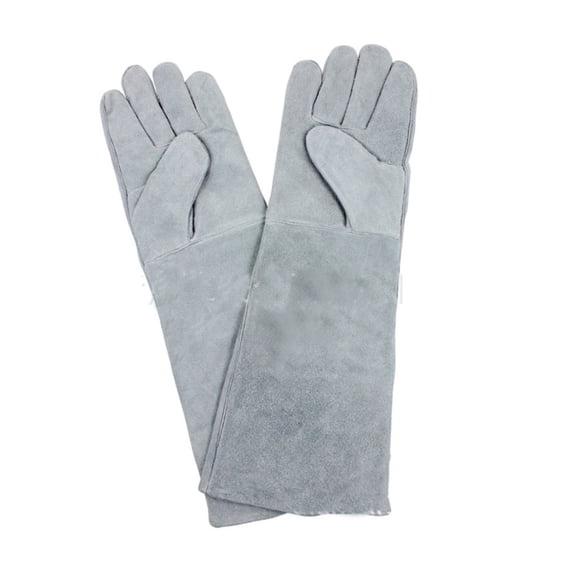 Safety long Welding Work Gloves Welders Thick Split Leather Kitchen Stove Heat Puncture Heat Wear-resistant BBQ Gloves ,Great Choice