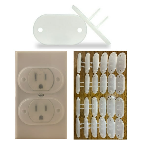 SafetyCaps 24 Pack Anti-Choking Safety Plug Outlet Safety Cover