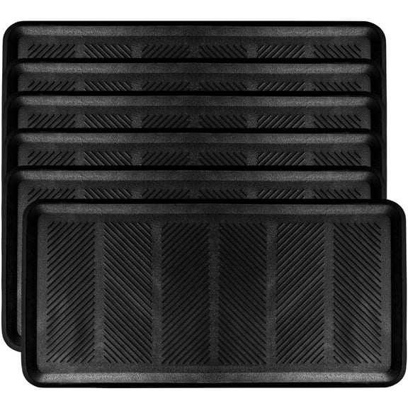 SafetyCare Rubber Shoe & Boot Tray - Multi-Purpose - 32 x 16 Inches - 6 Mats
