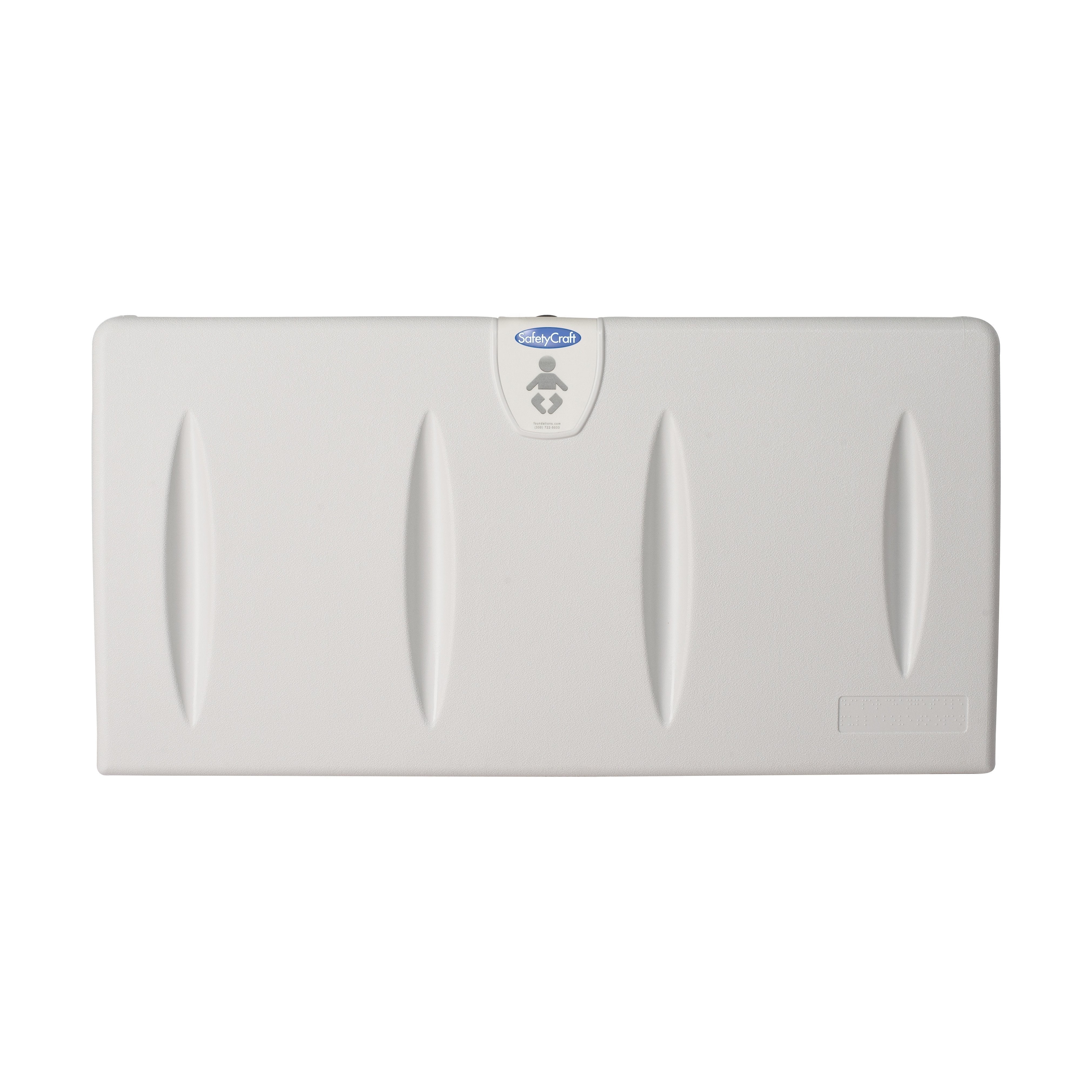 SafetyCraft Horizontal Wall-Mounted Baby Changing Station, Light Gray (100-EH-SC)
