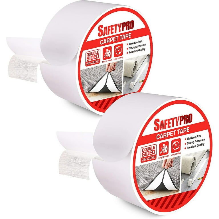 Ultra Strong Double Sided Carpet Tape - Heavy-Duty Adhesive - No Residue