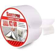 SafetyPro Double Sided Carpet Tape, 2 x 20 yd Rug Gripper Tape for Area Rugs and Hardwood Floors, Heavy Duty Adhesive, Removable and Residue Free