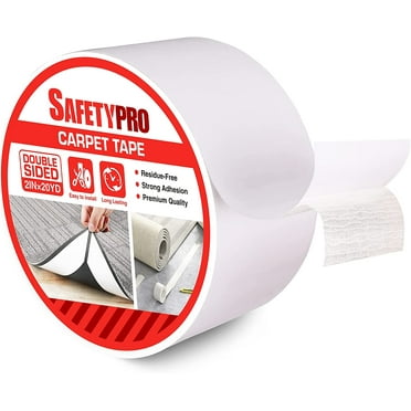 SafetyPro 2Inch X 20YD Non-Slip Backing Double Sided Carpet Tape, 11.9 oz
