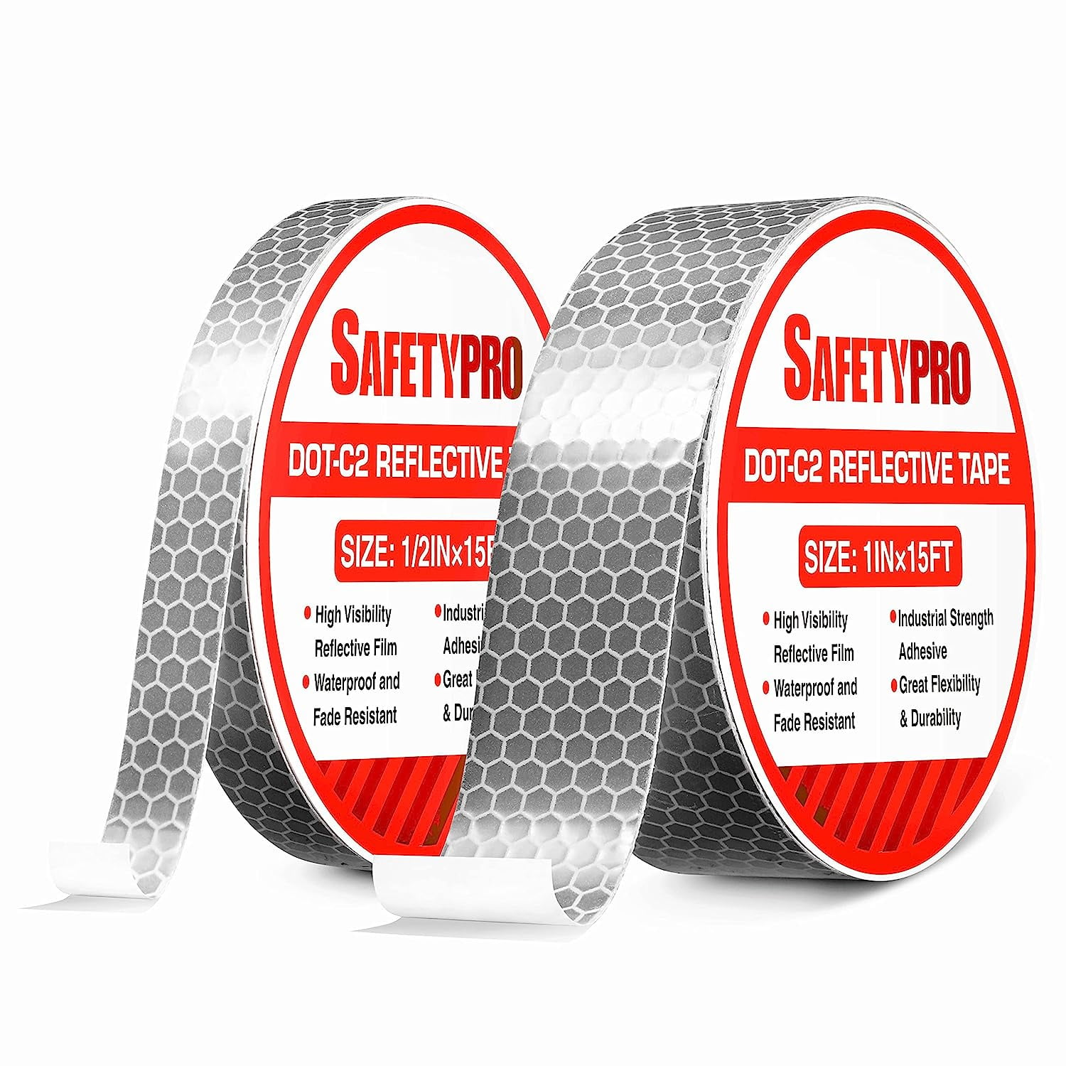 SafetyPro Silver Reflective Tape, DOTC2 Outdoor High Viscosity