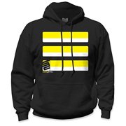 SafetyShirtz Men's Basic Hi-Vis Safety Stripe Hoodie, Neon Yellow/Black - X-Large