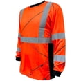thumbnail image 1 of SafetyShirtz Men's SS360 Daybreak - Class 3 - Type-R - Reflective Safety Long Sleeve Tee, Orange - Small, 1 of 2