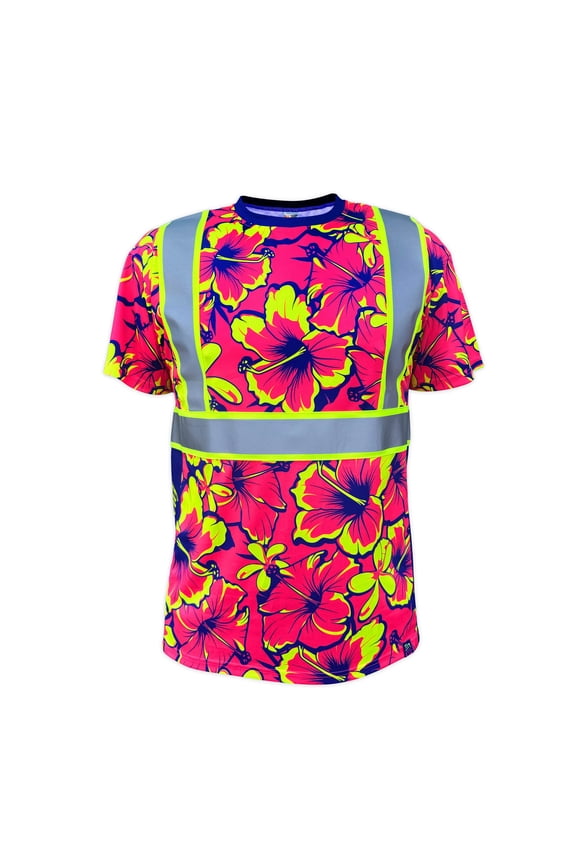 Men's SS360º Tropic Heat - Type-O - Enhanced Visibility - Reflective Shirt, Pink - Large