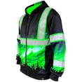 thumbnail image 1 of SafetyShirtz SS360 Northern Lights Hi Vis Zip-Up Hoodie for Men - Heavy-Duty Polyester with Soft Combed Fleece Interior - Enhanced Visibility and Reflective Hoodie, Black - Large, 1 of 6