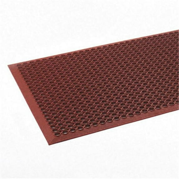 Safewalk-Light Heavy-Duty Antifatigue Mat- Rubber- 36 x 60- Terra Cotta