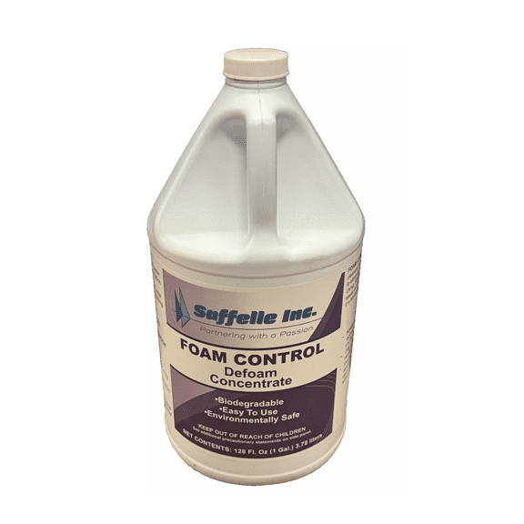 Saffelle Inc. Foam Control Defoam Concentrate 128 fl. Oz (1 Gal) 3.78 Liters, Biodegradable, Easy to Use, Environmentally Safe