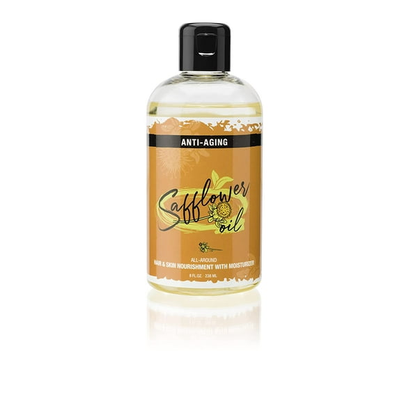 Safflower Oil by Moehair | Hair and Skin Nourishment with Moisturizer | Non-Comedogenic |Made in USA | 8 fl oz