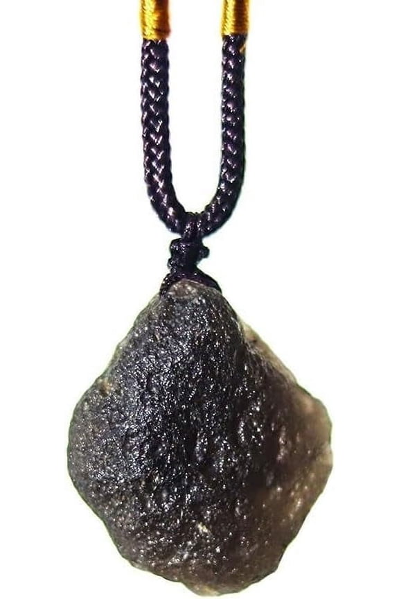 Saffordite Cintamani Stone Necklace, Arizona Obsidian Tektite Raw Crystals,Irregular Shape