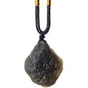 Saffordite Cintamani Stone Necklace,Genuine Tektite,Irregular Size