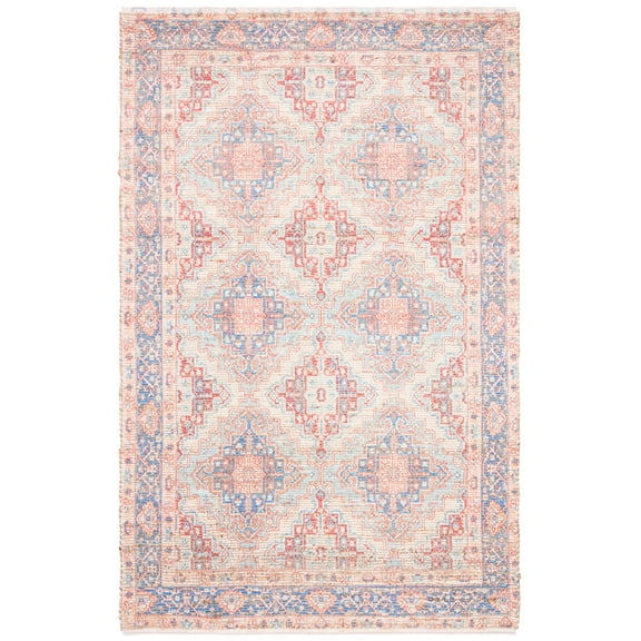 SAFAVIEH Saffron Brigham Oriental Area Rug, Blue/Rust, 5' x 8'