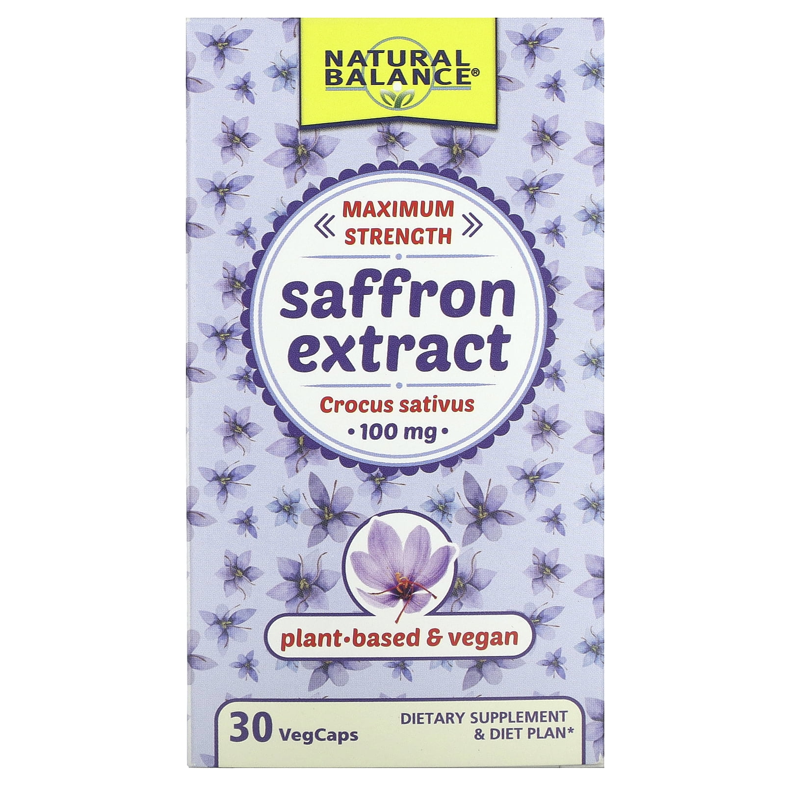 Natural Balance Saffron Extract 30 Tablet