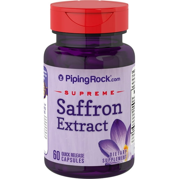 Saffron Extract Supplements | 60 Capsules for Men and Women | by Piping Rock