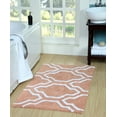 thumbnail image 1 of Saffron Fabs Bath Rug 100% Soft Cotton 180 GSF, Geomatric Quatrefoil Pattern, 1 of 2