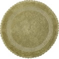 thumbnail image 1 of Saffron Fabs 36 Inch Round 100% Cotton Sage Green Crochet Lace Border Bath Rug, 1 of 6