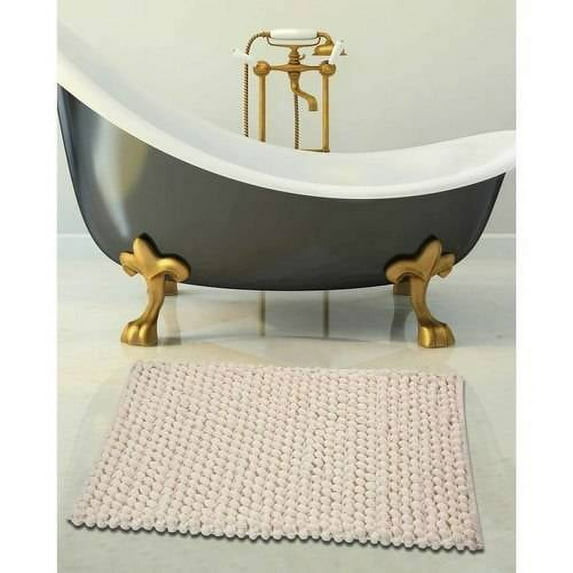 Saffron Fabs Bath Rug Cotton and Microfiber, Solid Color Microfiber Bubble Loop Pattern, Assorted Colors and Sizes
