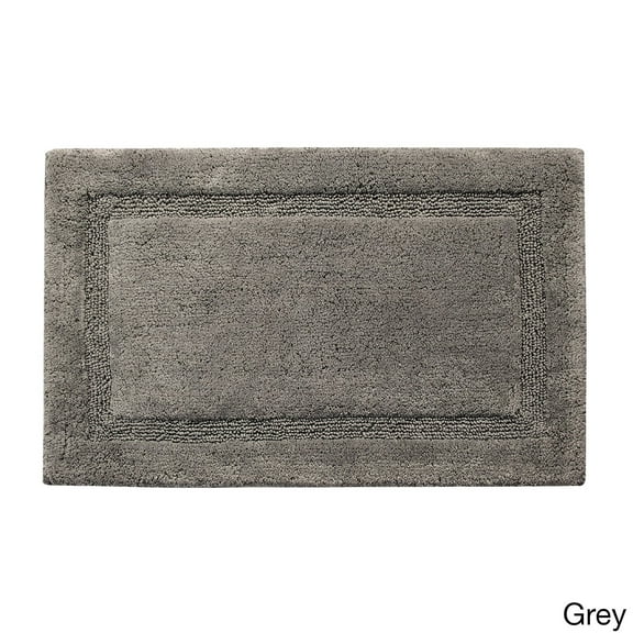 Saffron Fabs  Cotton Regency Bath Rug Grey 21 x 34