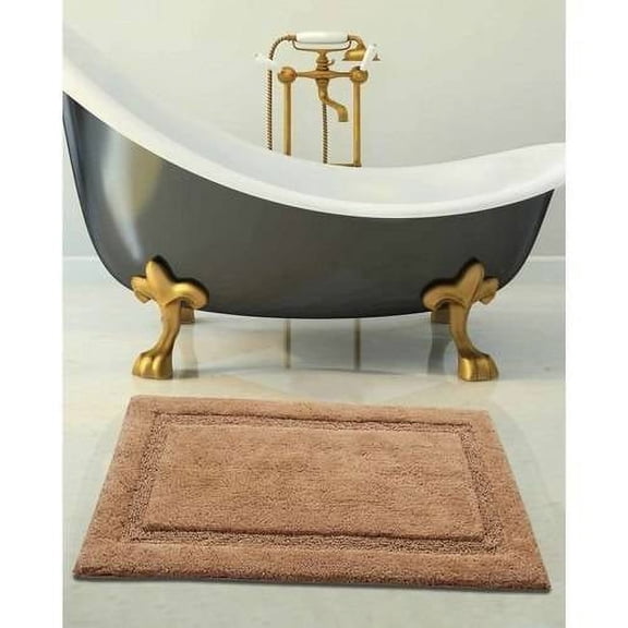 Saffron Fabs  Cotton Regency Bath Rug (Set of 2) Beige 34 x 21 & 36 x 24