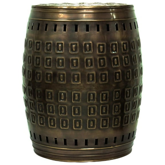 Saffron Fabs Multiple Purpose Hand Crafted Metal Stool/Table bronze-small Bronze Finish Drum Tables, Side Tables