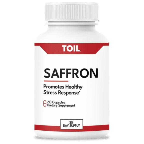 Saffron - Fight Feelings of Stress & Anxiety Caused by Daily Life, PTSD, Depression - Dietary Supplement from Toil, a Veteran Owned Company
