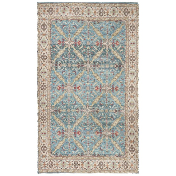SAFAVIEH Saffron Elisa Floral Area Rug, Navy/Creme, 3' x 5'