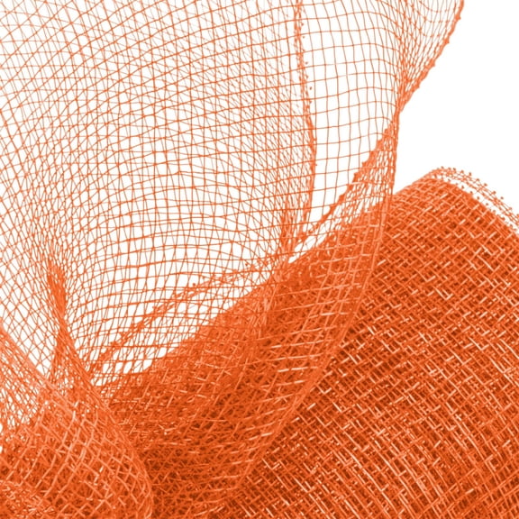 Saffron Poly Mesh Ribbon with Foil forWreaths, Swags Bows Wrapping and Decorating Supplies - 1 Roll of Deco Mesh Net, Decorative Polypropylene Material (10 Inches x 10 Yards)
