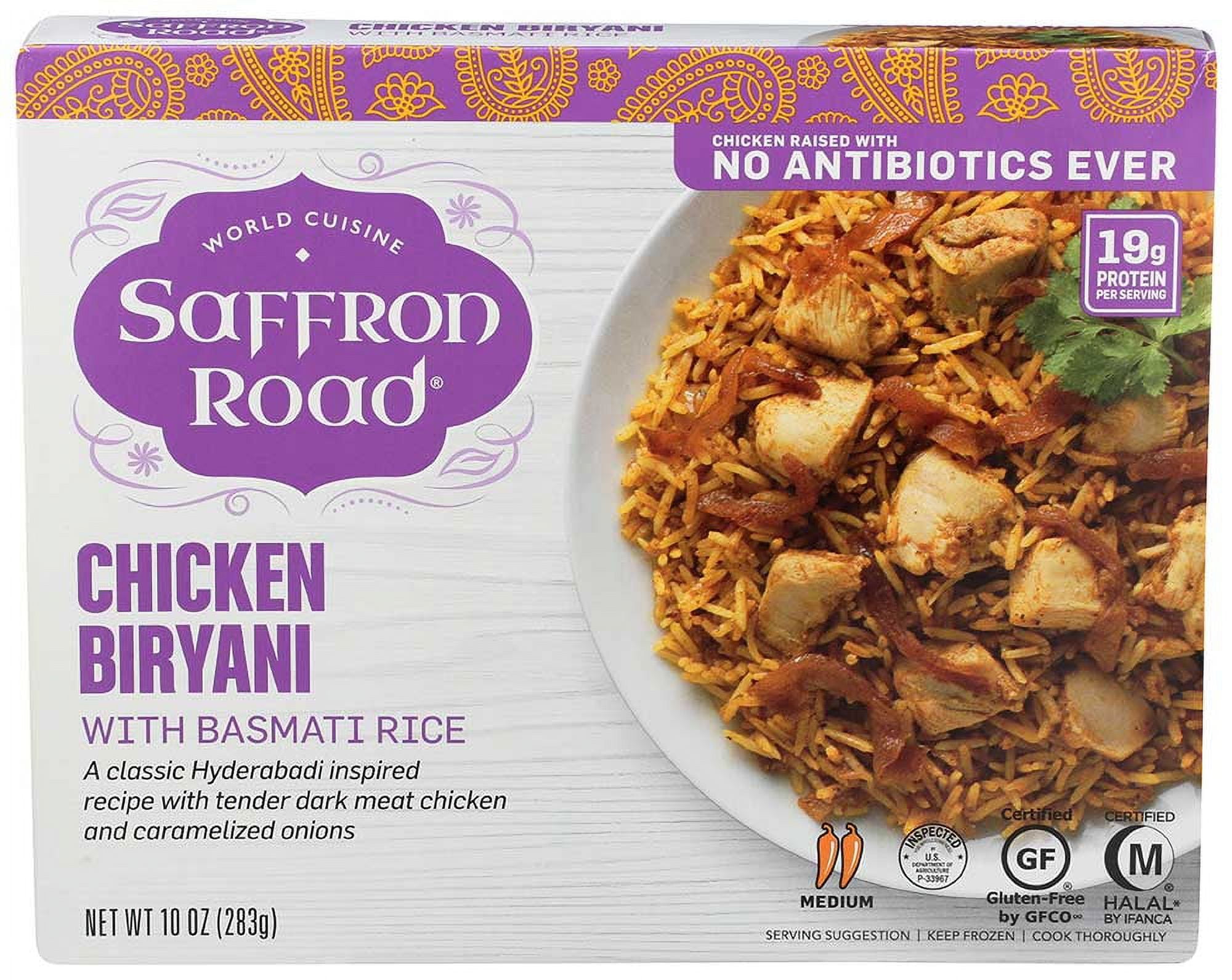 Saffron Road Antibiotic Free Chicken Biryani With Basmti Rice,, 10 Oz (pack Of 8)