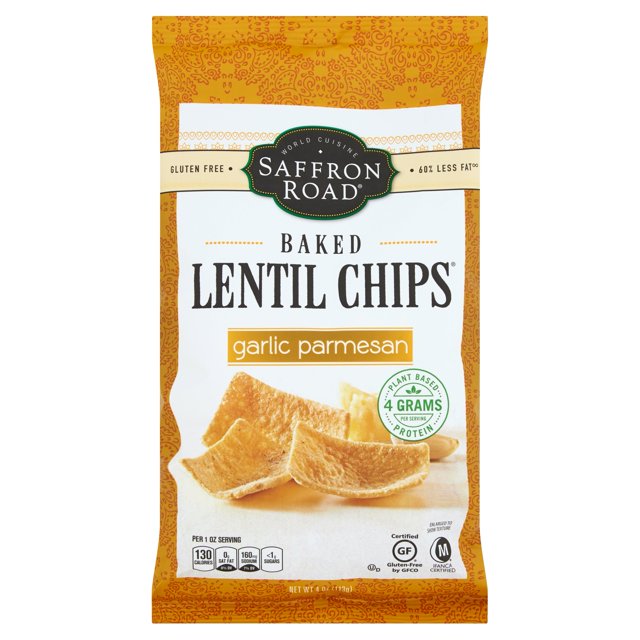 Saffron Road, Chips Lentil Garlic Prmsn, 4 Oz (Pack Of 12)