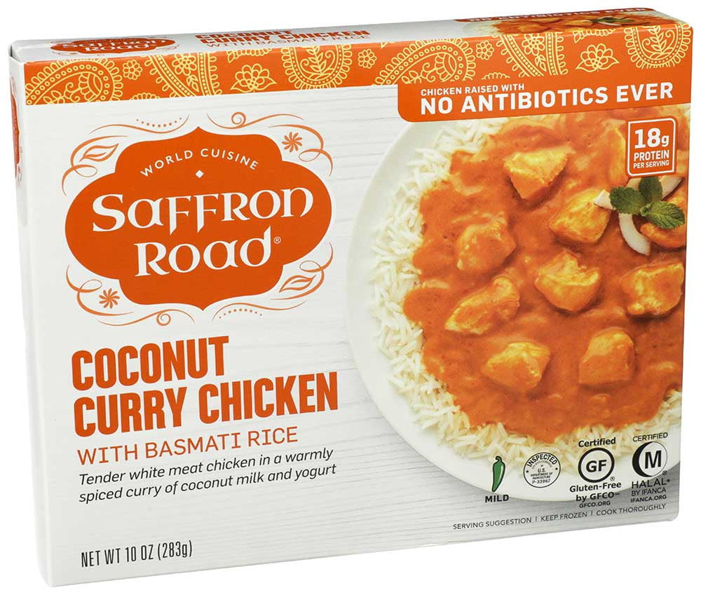 Saffron Road Coconut Curry Chicken with Basmati Rice, 10 Ounce -- 8 per case.
