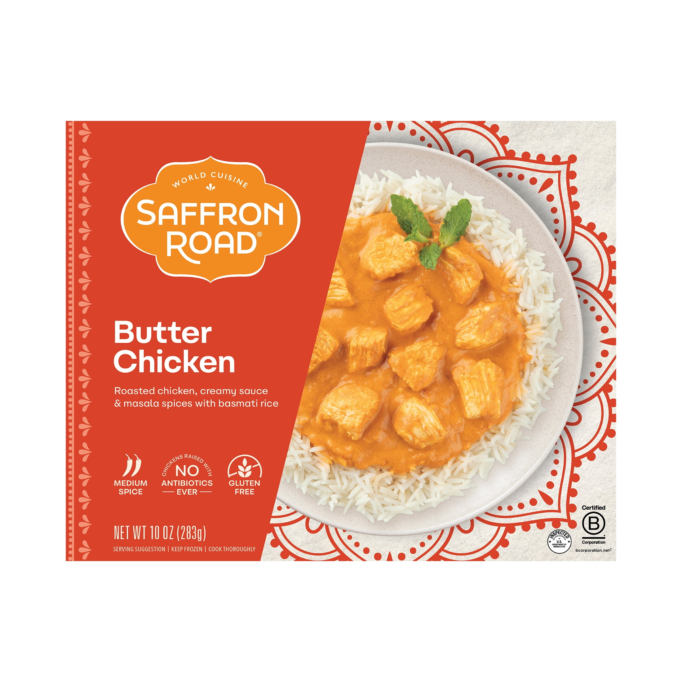 Saffron Road GlutenFree Butter Chicken Indian Meal, 10 Ounces (Frozen