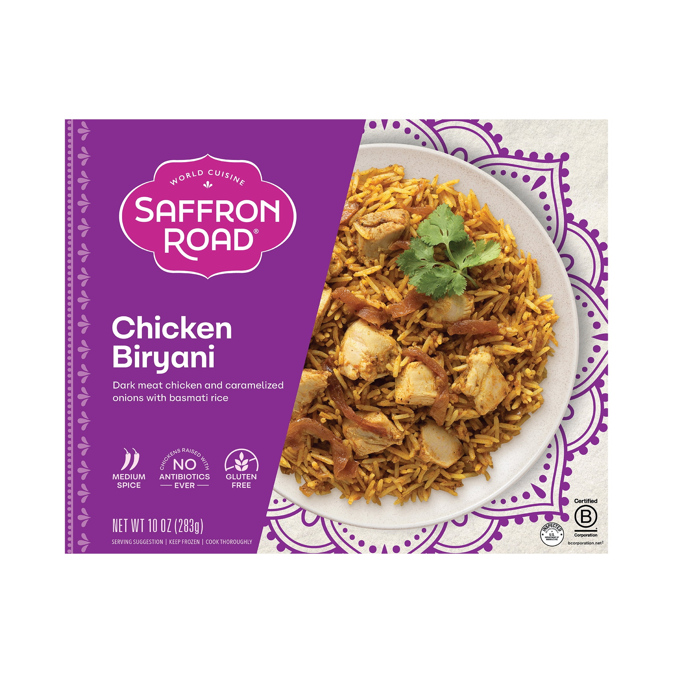 Saffron Road GlutenFree Chicken Biryani Indian Meal, 10 Ounces (Frozen