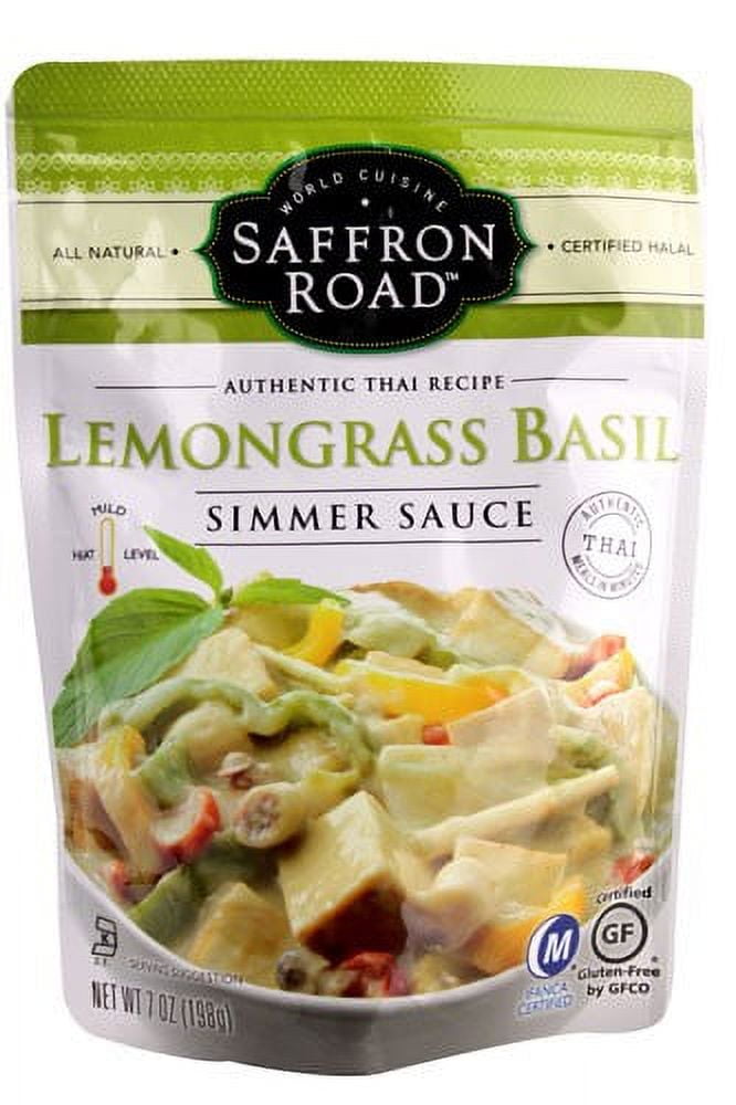 Saffron Road Gluten Free Simmer Sauce, Lemongrass Basil, 7 Oz