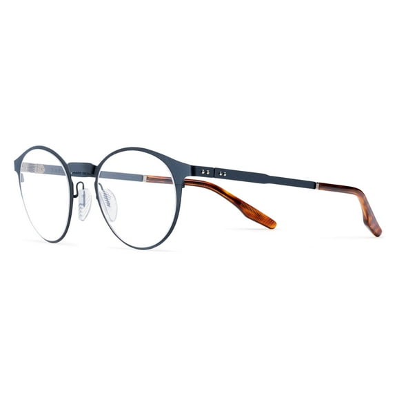 Safilo Lamina 01 Full Rim Oval Modified Matte Blue Eyeglasses