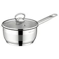 thumbnail image 1 of Safinox 18/10 Stainless Steel Tri-Ply Thermo Capsulated Bottom 3-Quart Sauce Pan with Glass Lid, Induction Ready, Dishwasher Safe, 1 of 5