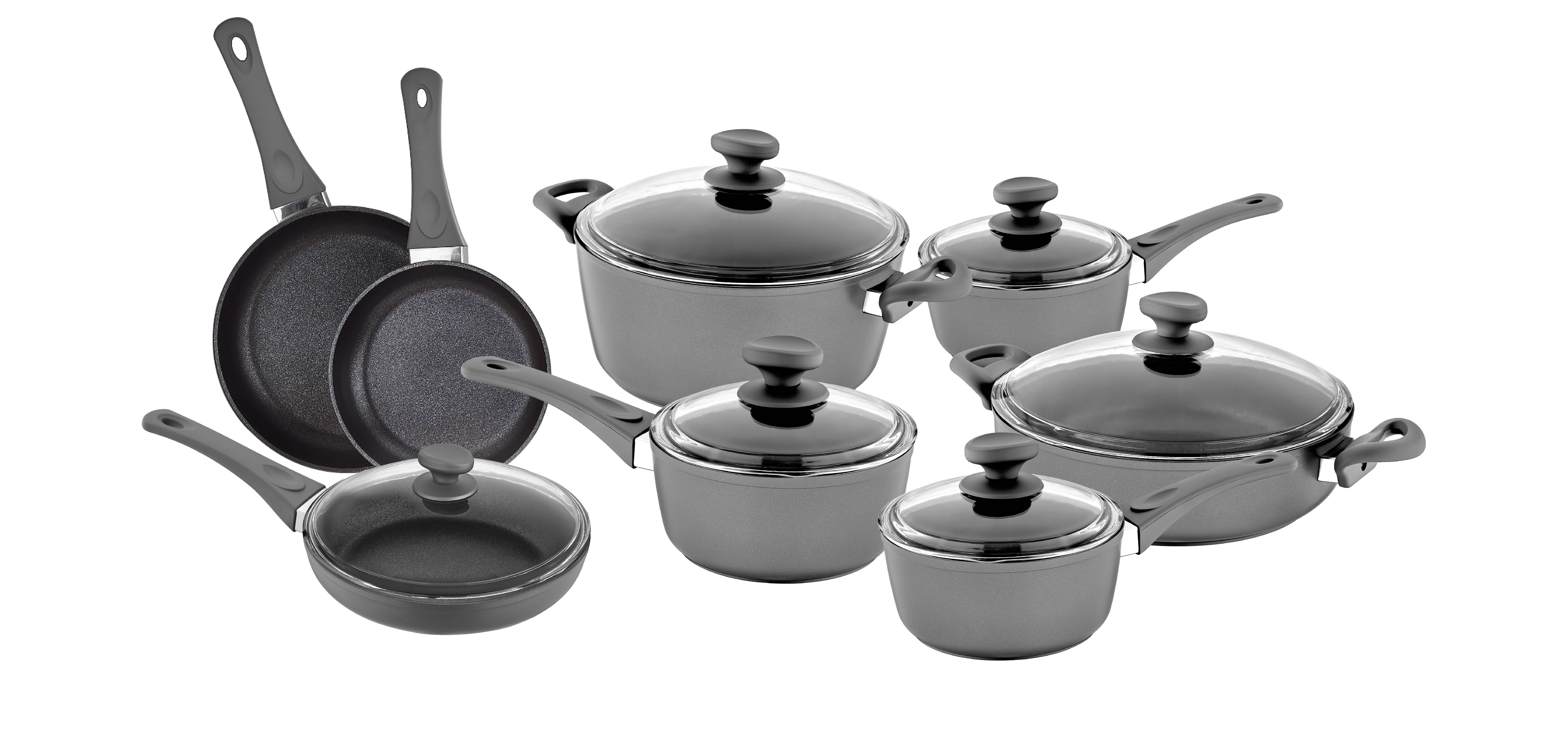 Titanium Nonstick 14-Piece Cookware Set – Saflon