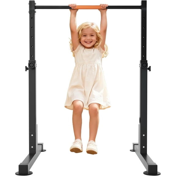 Safly Fun Gymnastics Bar for Kids 3-7 Years Old | Sturdy Steel Home Gym, Adjustable Height with Anti-Slip Base, Easy Assembly