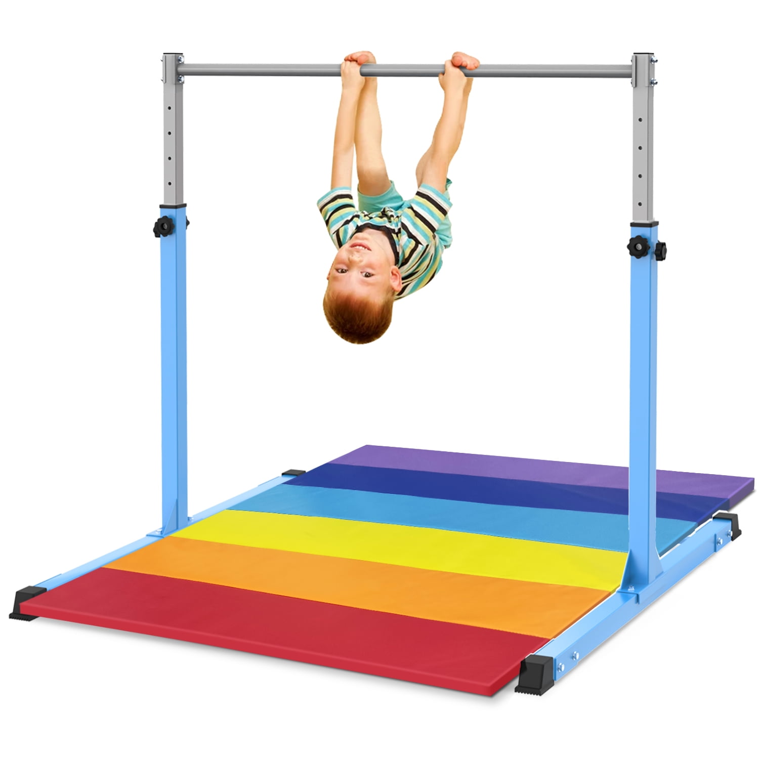 Safly Fun Gymnastics Bar with Mat for Kids Ages 315 for Home