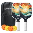 thumbnail image 1 of Safly Fun Pickleball Paddles Set of 2 - USAPA Certified - Carbon Fiber | Thermoformed, Polypropylene Honeycomb Core Technology Designed for Men and Women, 14mm, 1 of 6