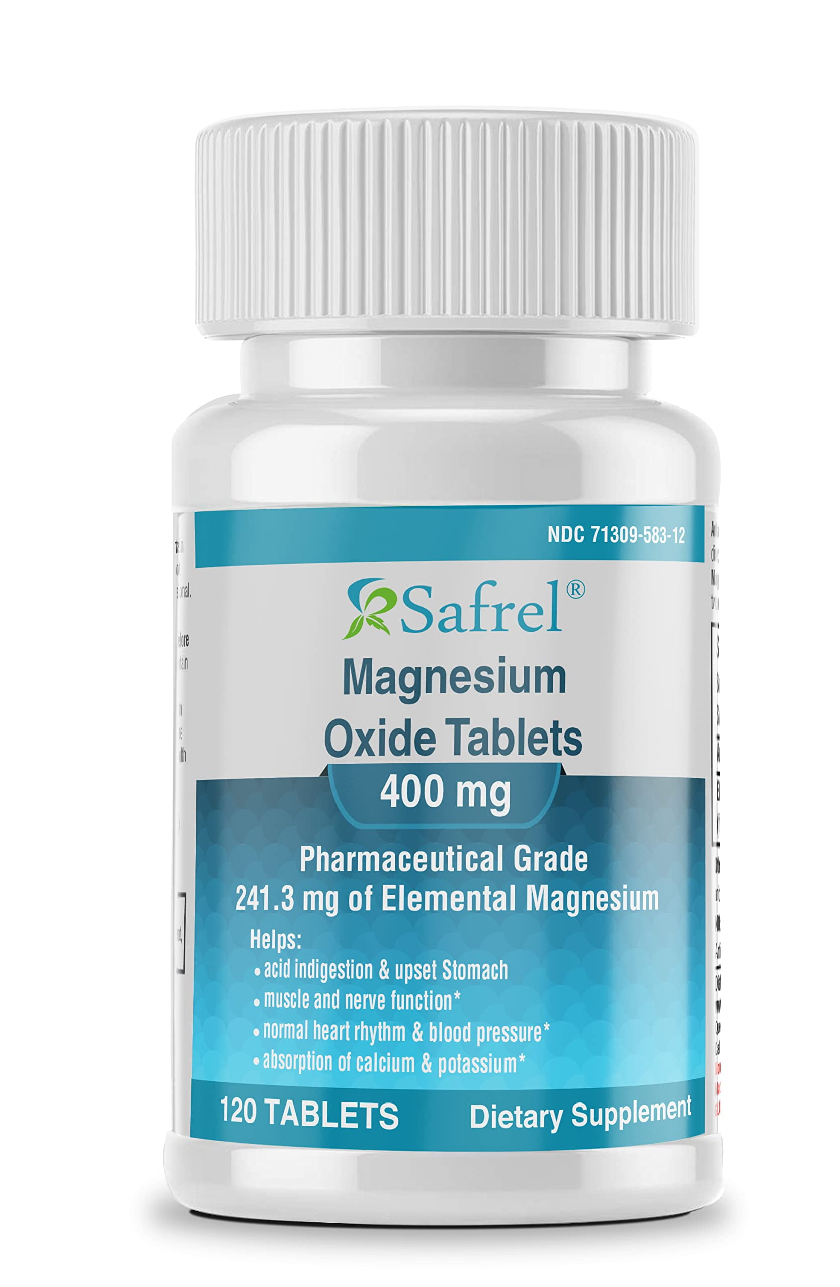 Safrel Safrel Magnesium 400mg [High Potency] Supplement Magnesium Oxide for Immune Support