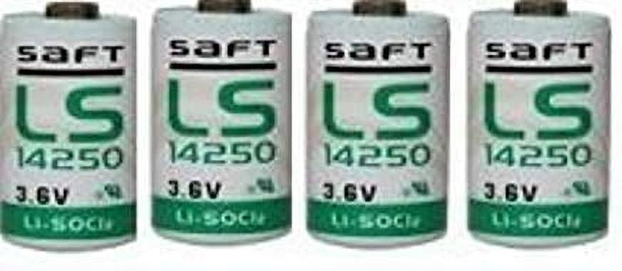 Saft 1/2AA Size Lithium Batteries (3.6V & 1200 mAh), 4 pack 