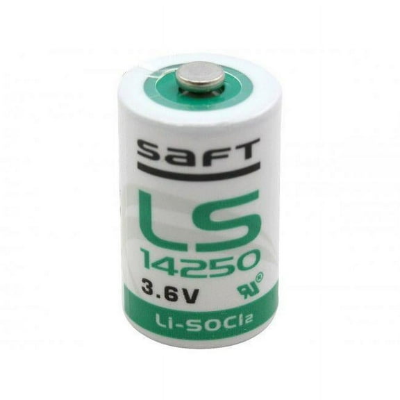 Saft SAFT-LS14250-B-HALFAA 0.5 AA 1100mAh 3.6V Lithium Thionyl Chloride Button Top Battery