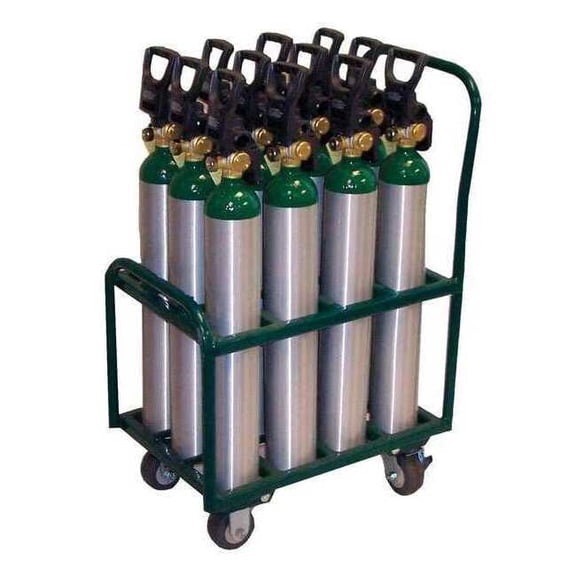 Saftcart Cylinder Trolley,2400 lb.,37 In. H MDE-12