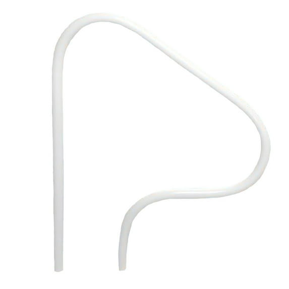 Saftron 40" x 32" 3 Bend Figure 4 In-Ground Pool Return to Deck Rail, White