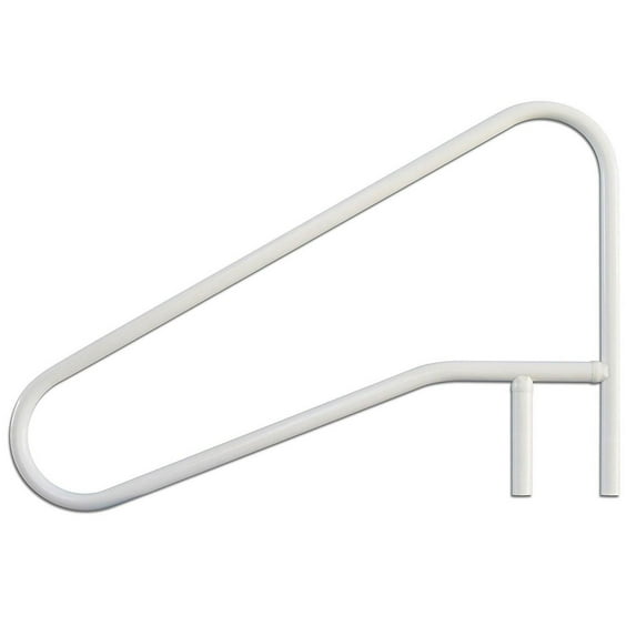 Saftron 54"x32" Cross Braced 3 Bend In-Water Return to Deck Handrail, White